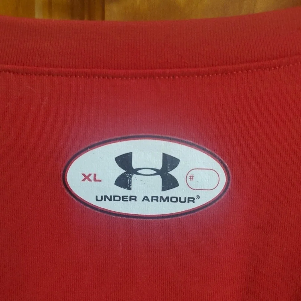 Under Armour Unisex Adult Baselayer Polyester And Spandex Red Sz XL